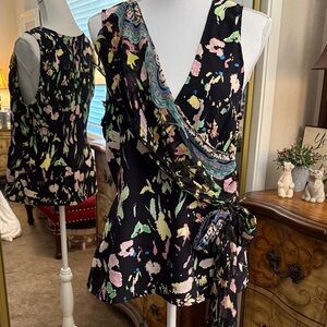 Plenty By Tracy Reese Womens Sleeveless 100% Silk Fairygrunge Blouse Size 12